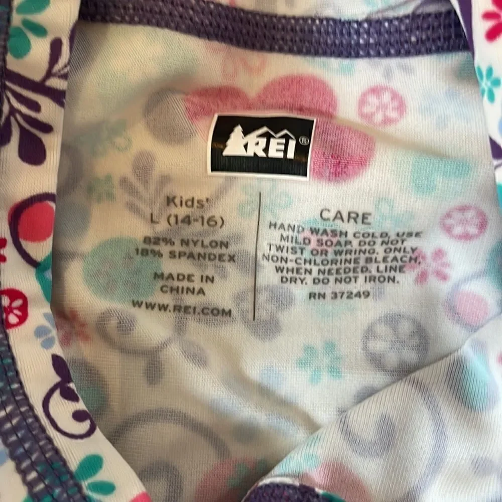 ✨REI Girl’s Floral Hooded Long Sleeved Rashguard